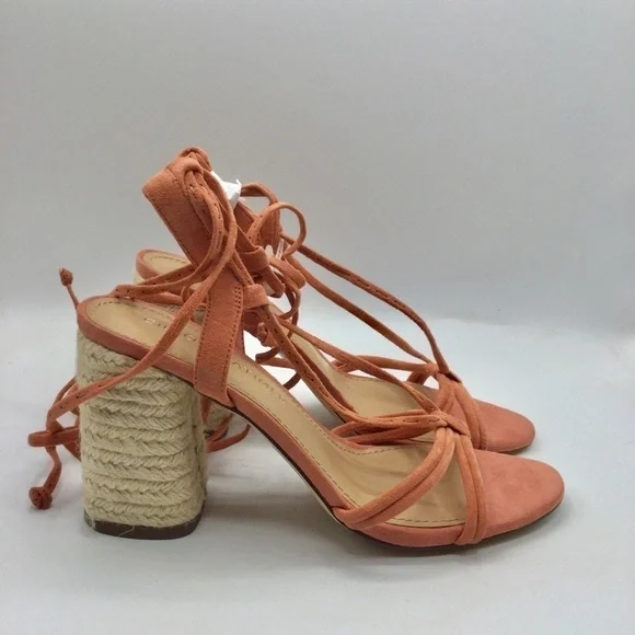 Gibson Latimer Tasha Suede Lace Up Heeled Sandals - Picture 4 of 6